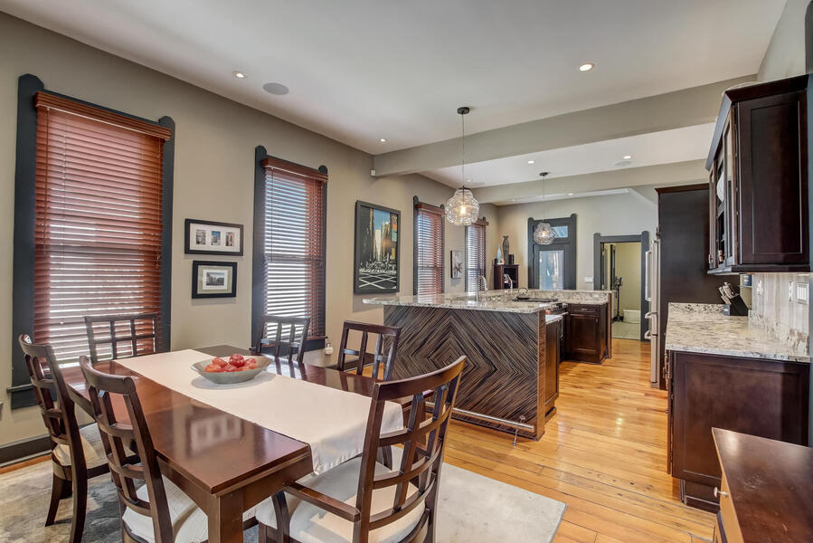 Downtown Indianapolis vacation rental near Mass Ave and Bottleworks with private hot tub, fenced backyard, free parking, and space for 8 guests